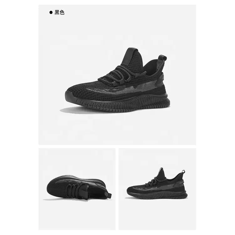 China Hot Selling Light Weight Breathable Zapatillas Knitting Anti-slip Sneaker Casual Shoes for Men